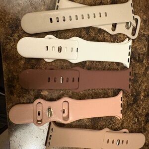 Apple Watch Band Set - Beige, White, Brown, Pink compatible with 38/40/41 mm